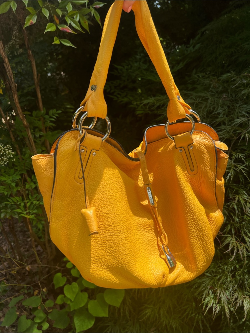 CELINE LEATHER HOBO STYLE SHOULDER BAG